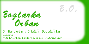 boglarka orban business card